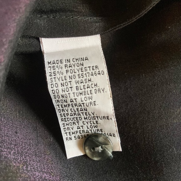 Vintage Vibrant Deco Satin Blouse - Picture 6 of 6